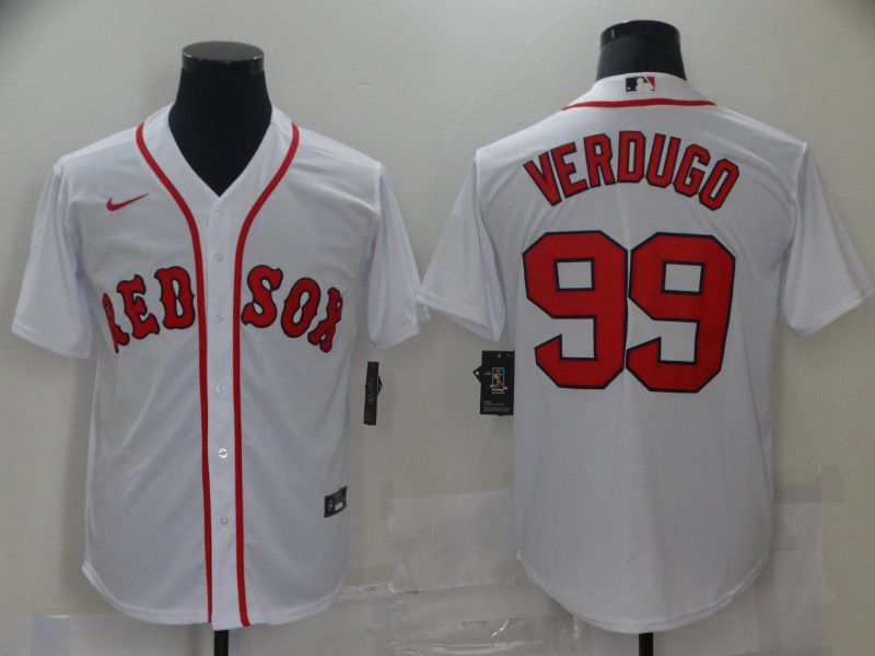 Boston Red Sox 99 Verdugo White Game 2021 Jersey