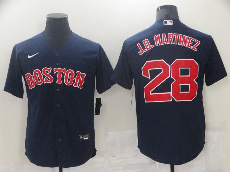Boston Red Sox 28 J.D.Martinez Blue Game 2021 Jersey