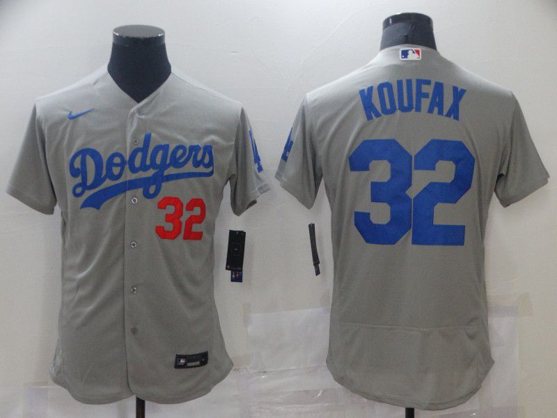 Los Angeles Dodgers 32 Koufax Gray Elite 2021 Jersey Los Angeles Dodgers 32 Koufax Gray Elite 2021 Jersey