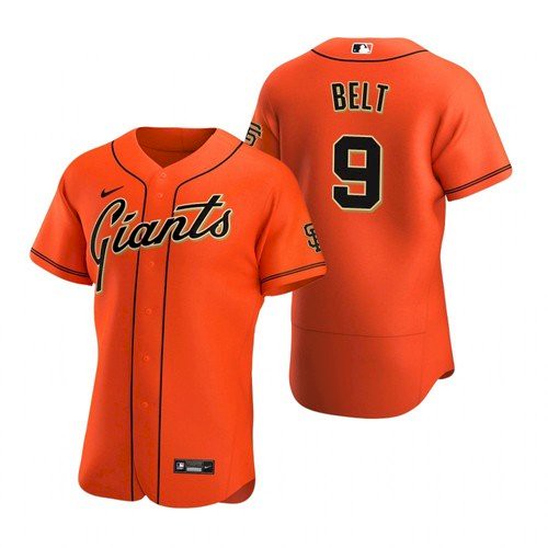 San Francisco Giants #9 Brandon Belt Orange Alternate Jersey San Francisco Giants #9 Brandon Belt Orange Alternate Jersey