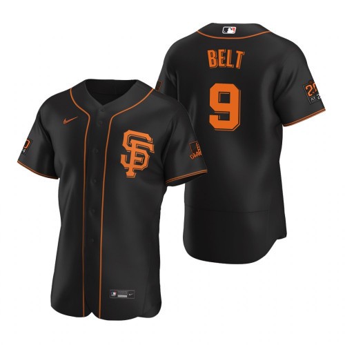 San Francisco Giants #9 Brandon Belt Baseball 2020 Black Jersey