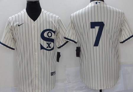 Chicago White Sox #7 Tim Anderson Cream 2021 Field of Dreams Cool Base Jersey