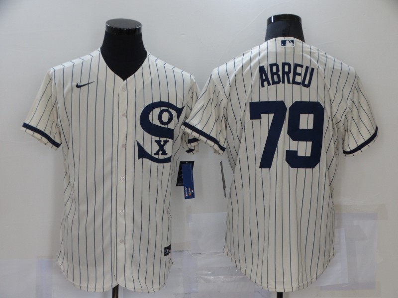 Chicago White Sox #79 Jose Abreu 2021 Cream Navy Field of Dreams Name Flex Base Stitched Jersey Chicago White Sox #79 Jose Abreu 2021 Cream Navy Field of Dreams Name Flex Base Stitched Jersey