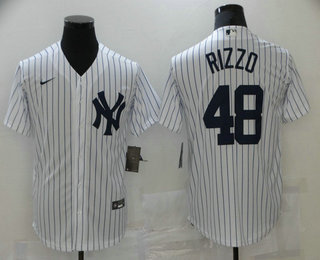New York Yankees #48 Anthony Rizzo White Stitched Cool Base Jersey