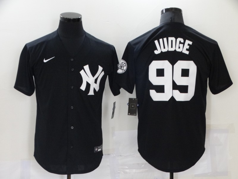 New York Yankees #99 Aaron Judge Black Stitched Cool Base Throwback Jersey New York Yankees #99 Aaron Judge Black Stitched Cool Base Throwback Jersey