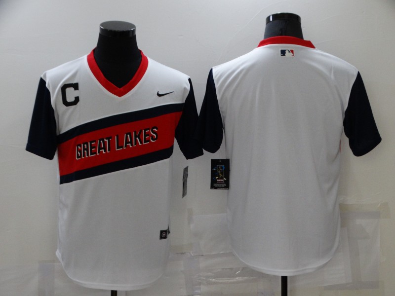 Cleveland Indians Team White 2021 Little League Classic Stitched Jersey