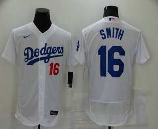 Los Angeles Dodgers #16 Will Smith White Stitched Flex Base Jersey Los Angeles Dodgers #16 Will Smith White Stitched Flex Base Jersey