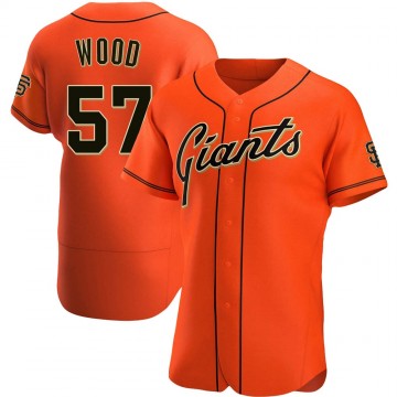 San Francisco Giants #57 Alex Wood Orange Flex Base Jersey