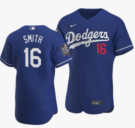 Los Angeles Dodgers #16 Will Smith Blue 2020 World Series Authentic Flex Jersey Los Angeles Dodgers #16 Will Smith Blue 2020 World Series Authentic Flex Jersey