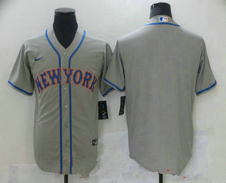 New york mets Team grey road stitched mlb cool base jersey