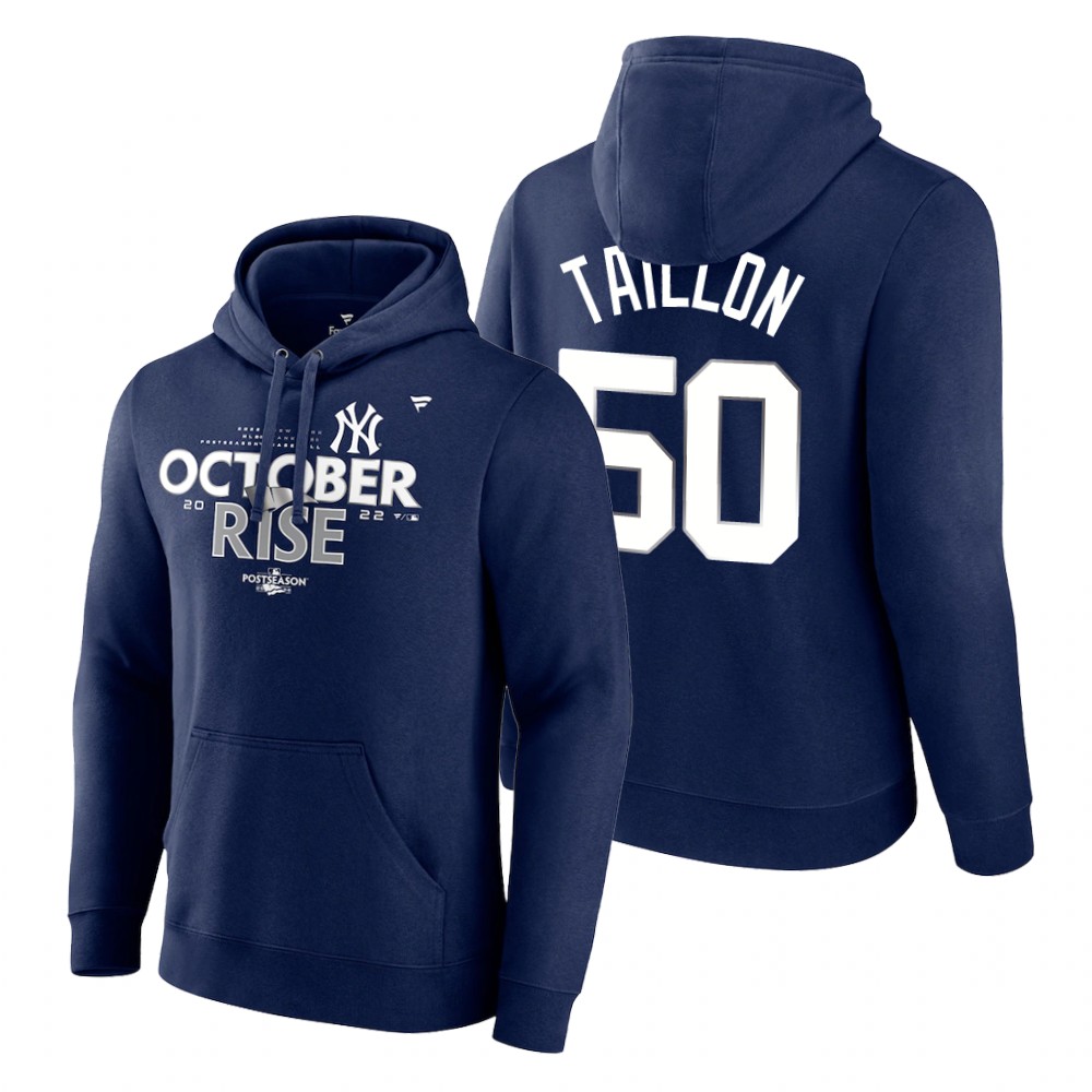 New York Yankees Jameson Taillon Navy 2022 Postseason Locker Room Hoodie