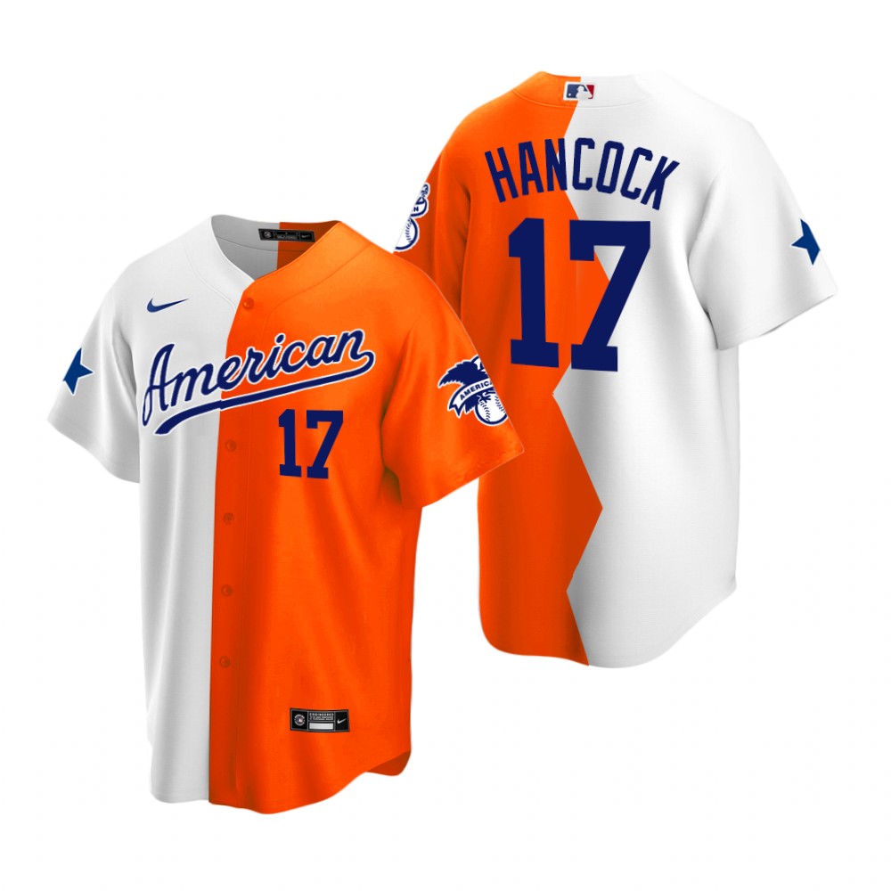 MLB Emerson Hancock Split White Orange 2022 All-Star Futures Game Jersey MLB Emerson Hancock Split White Orange 2022 All-Star Futures Game Jersey