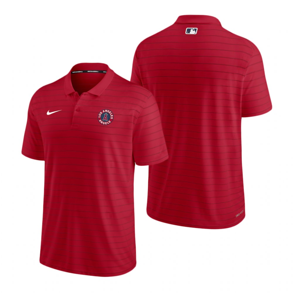 Los Angeles Angels Red 2022 City Connect Striped Performance Polo Los Angeles Angels Red 2022 City Connect Striped Performance Polo