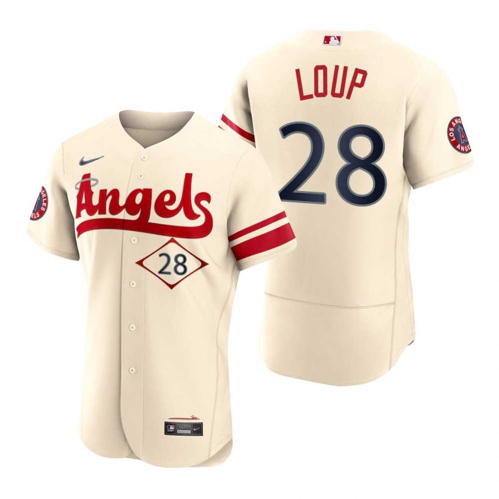 Men's Los Angeles Angels Aaron Loup Cream 2022 City Connect Authentic Jersey