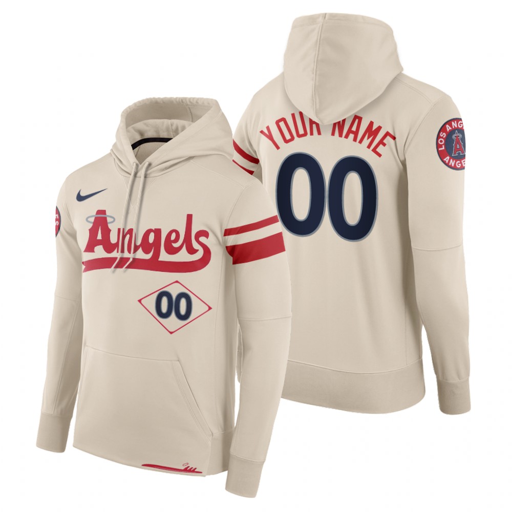 Los Angeles Angels Custom Cream 2022 City Connect Hoodie