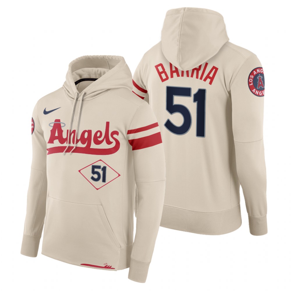 Los Angeles Angels Jaime Barria Cream 2022 City Connect Hoodie
