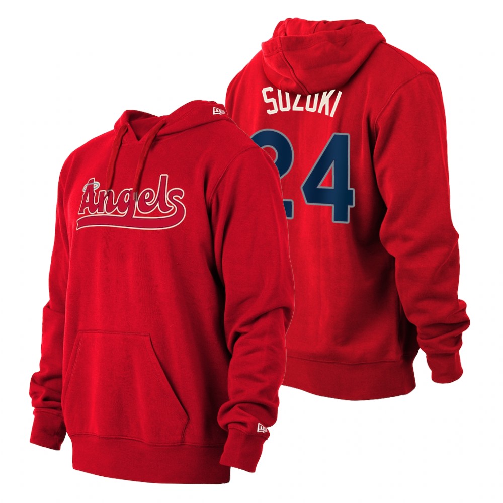Los Angeles Angels Kurt Suzuki Red 2022 City Connect Hoodie Los Angeles Angels Kurt Suzuki Red 2022 City Connect Hoodie
