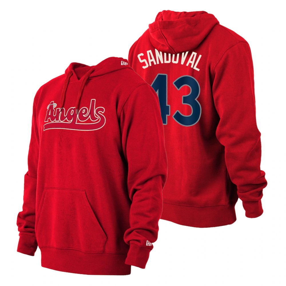Los Angeles Angels Patrick Sandoval Red 2022 City Connect Hoodie Los Angeles Angels Patrick Sandoval Red 2022 City Connect Hoodie