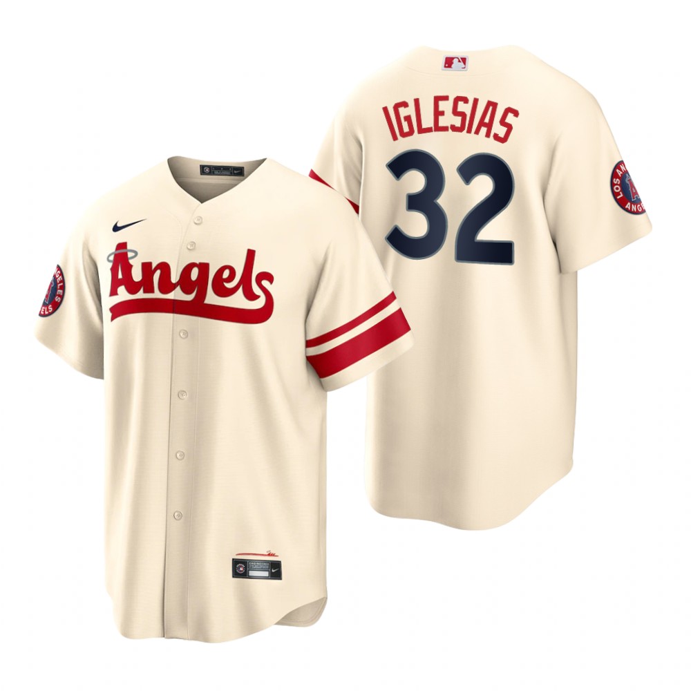 Los Angeles Angels Raisel Iglesias Cream 2022 City Connect Replica Jersey Los Angeles Angels Raisel Iglesias Cream 2022 City Connect Replica Jersey