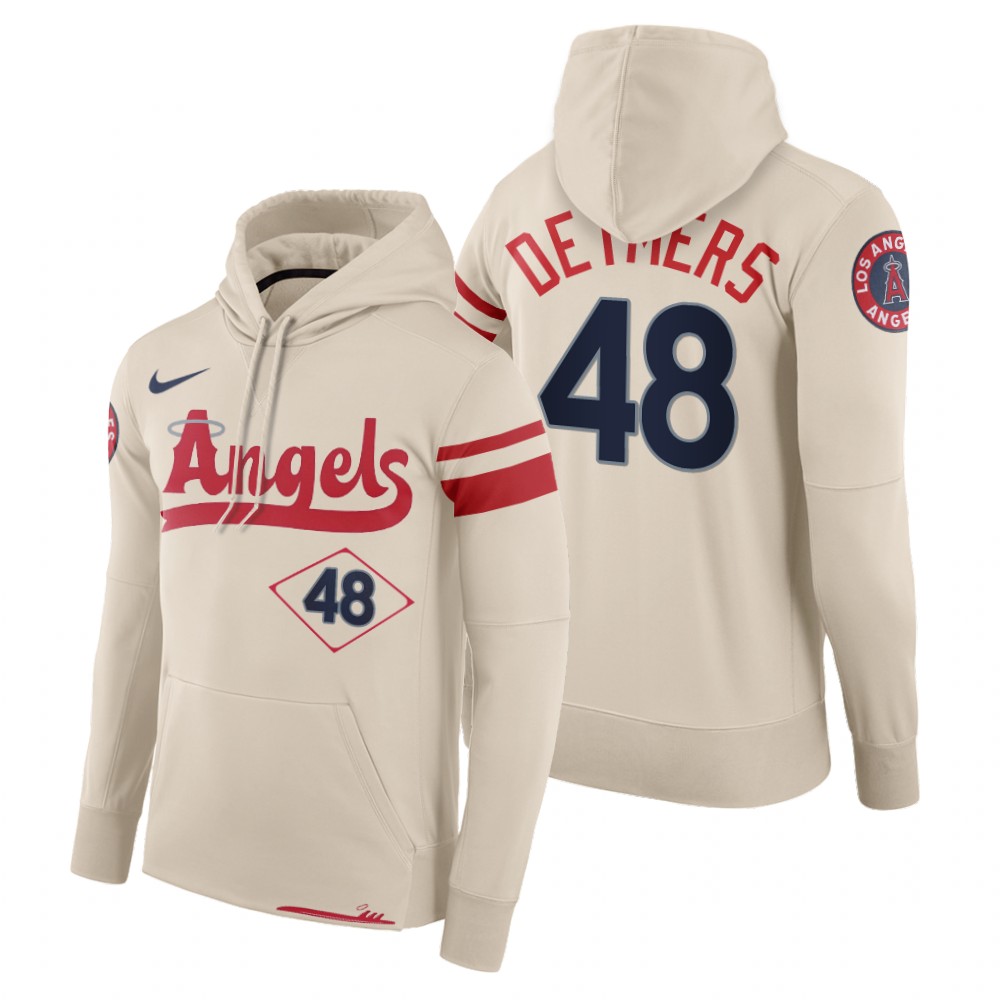 Los Angeles Angels Reid Detmers Cream 2022 City Connect Hoodie