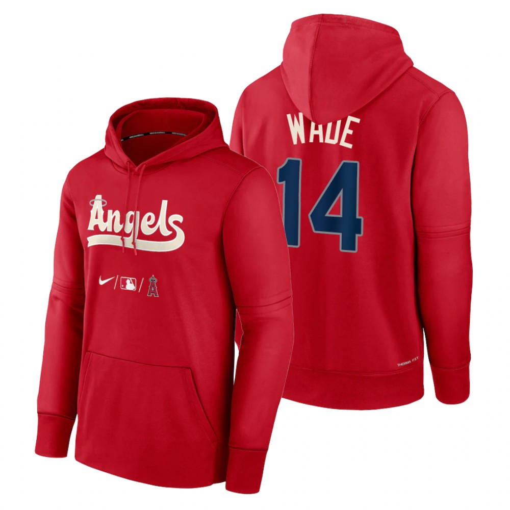 Los Angeles Angels Tyler Wade Red 2022 City Connect Therma Hoodie