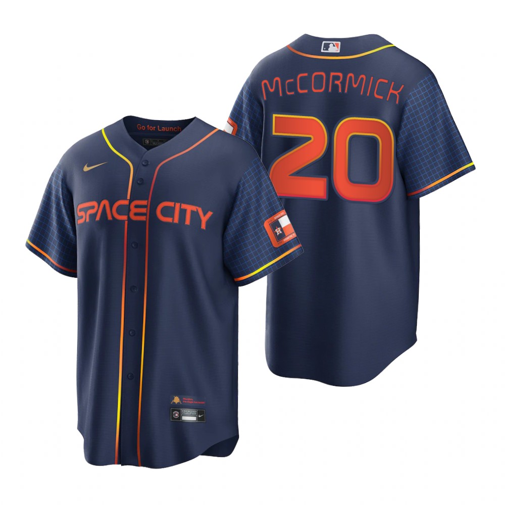 Houston Astros Chas McCormick Navy 2022 City Connect Replica Jersey Houston Astros Chas McCormick Navy 2022 City Connect Replica Jersey