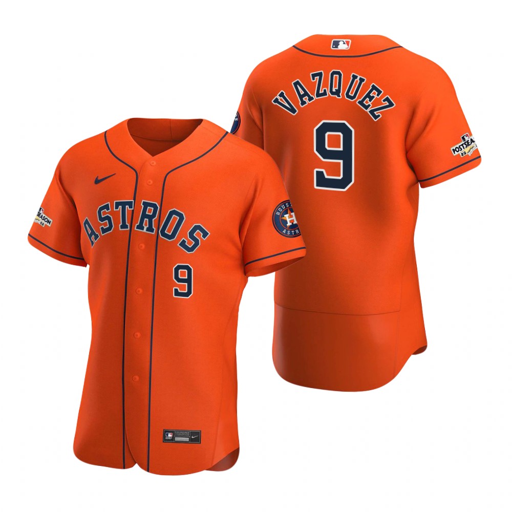 Houston Astros Christian Vazquez Orange 2022 Postseason Authentic Jersey Houston Astros Christian Vazquez Orange 2022 Postseason Authentic Jersey