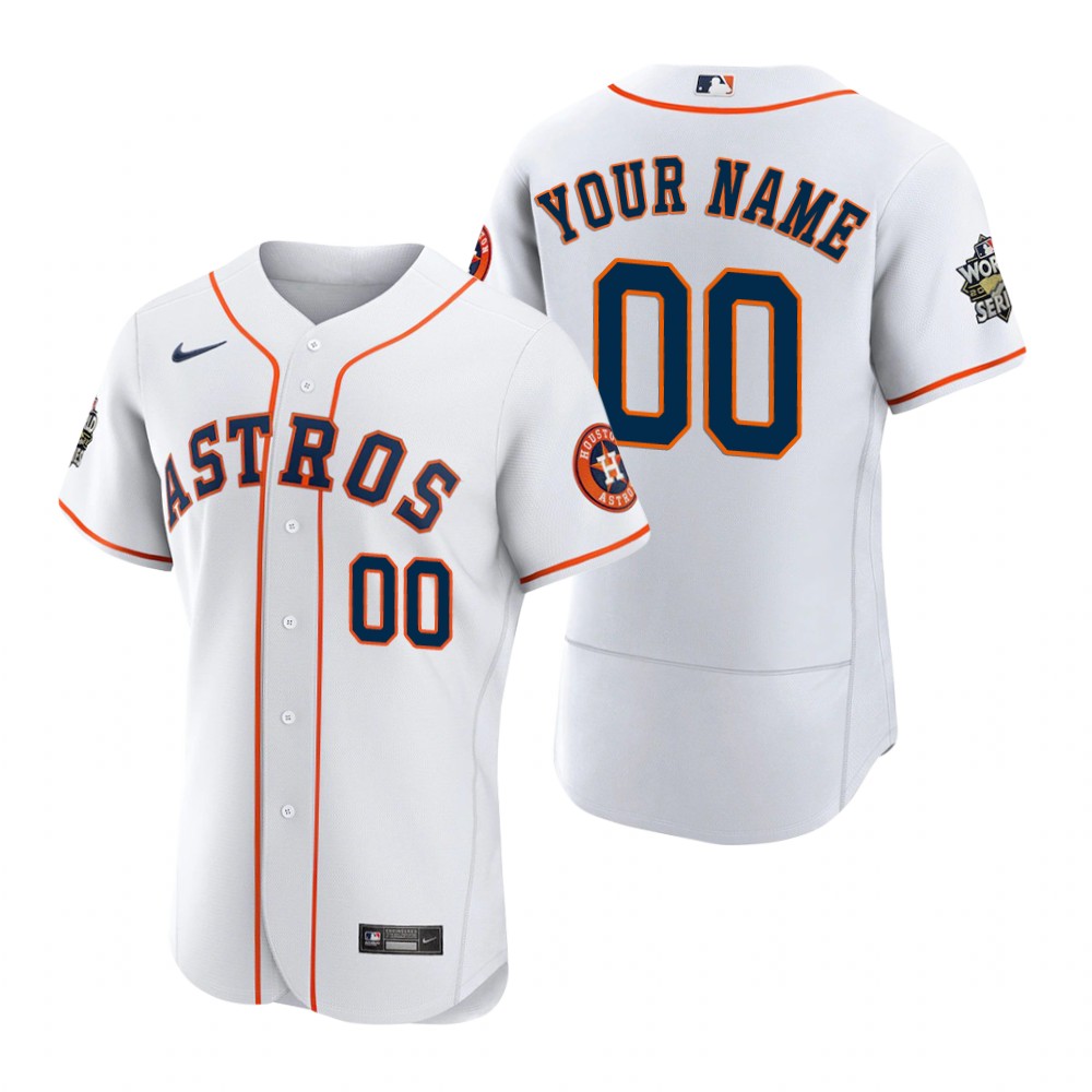Houston Astros Custom White 2022 World Series Authentic Jersey Houston Astros Custom White 2022 World Series Authentic Jersey