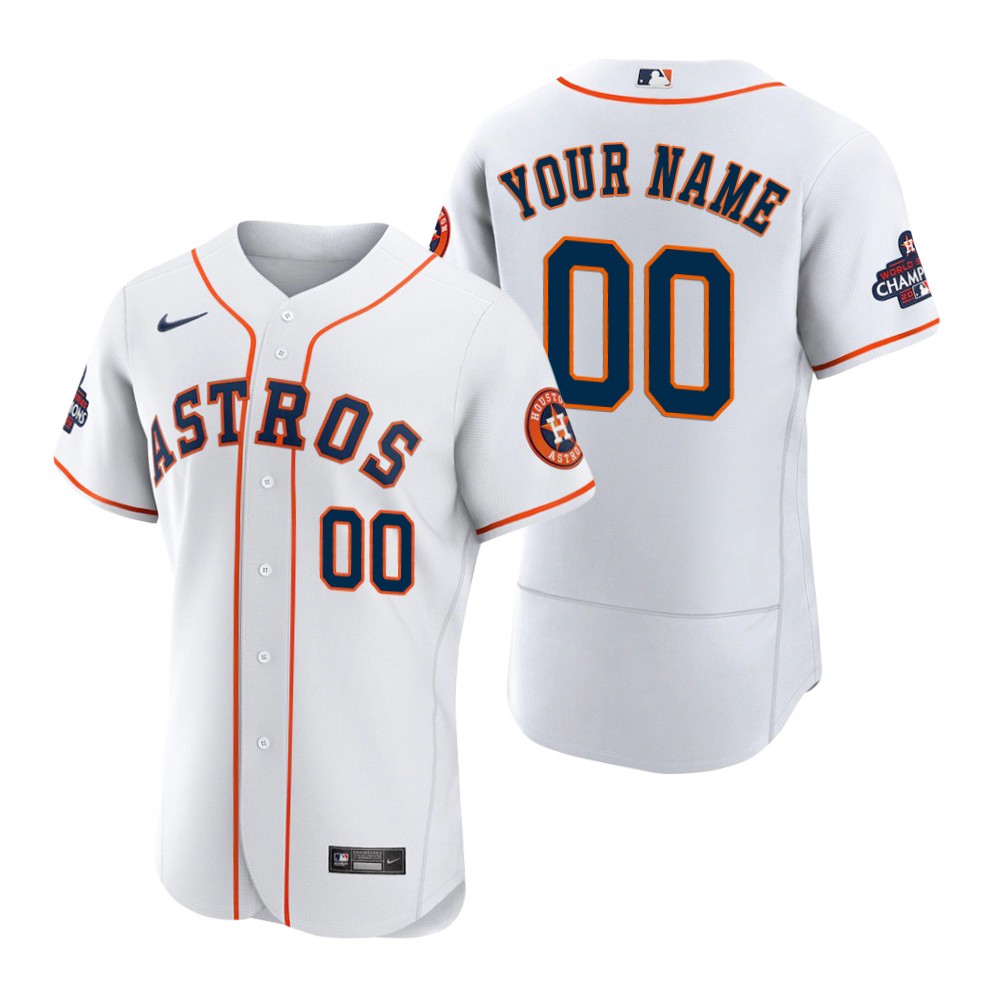 Houston Astros Custom White 2022 World Series Champions Authentic Jersey Houston Astros Custom White 2022 World Series Champions Authentic Jersey