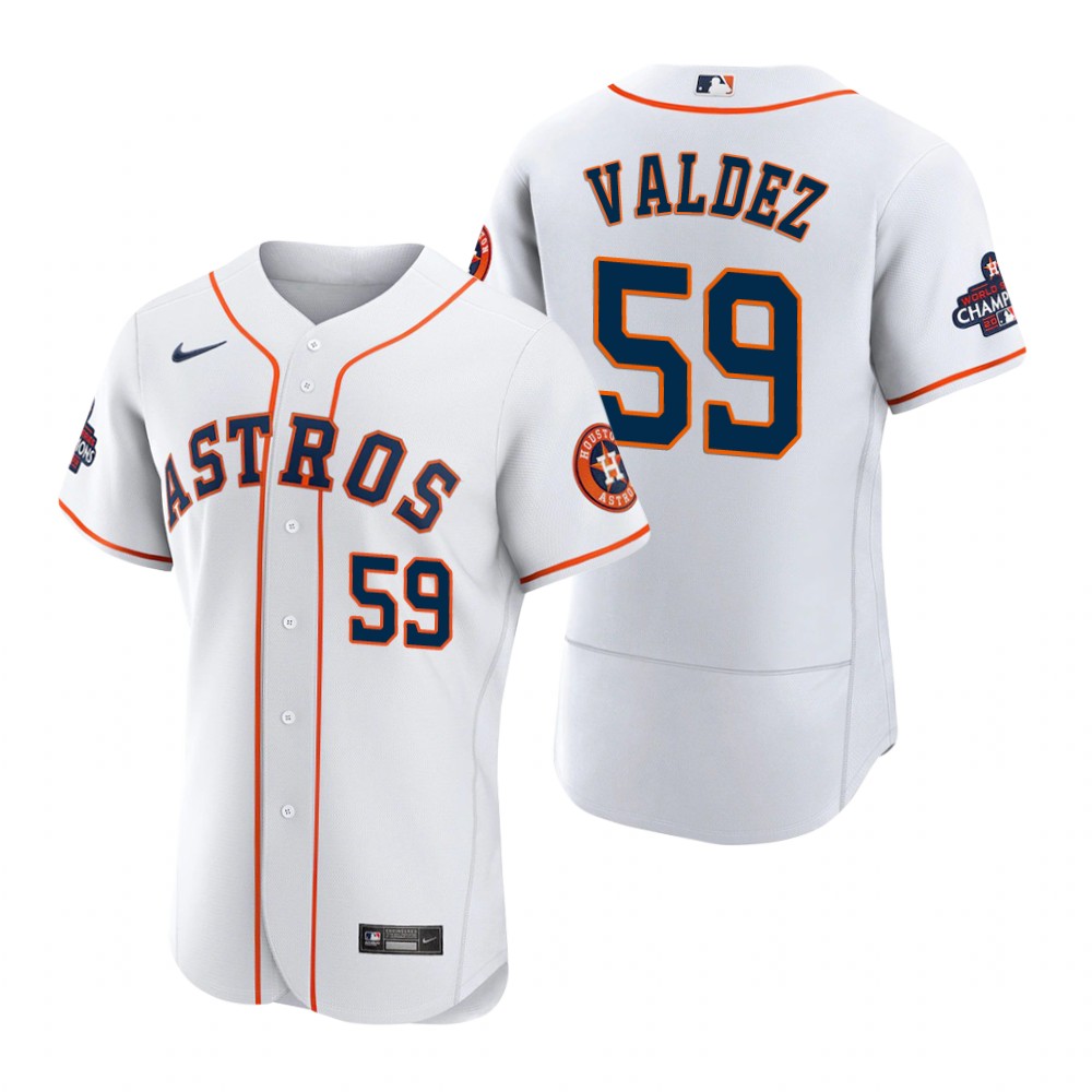 Houston Astros Framber Valdez White 2022 World Series Champions Authentic Jersey