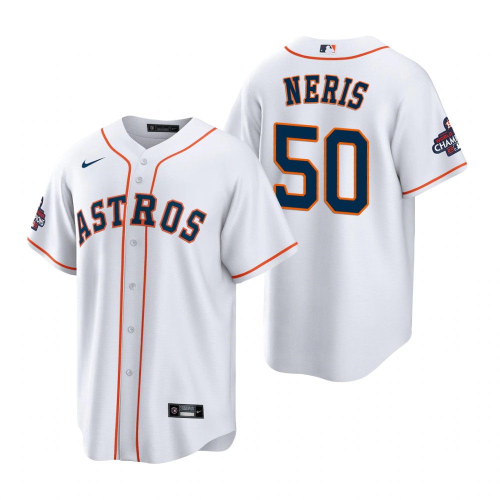 Men's Houston Astros Hector Neris White 2022 World Series Champions Replica Jersey