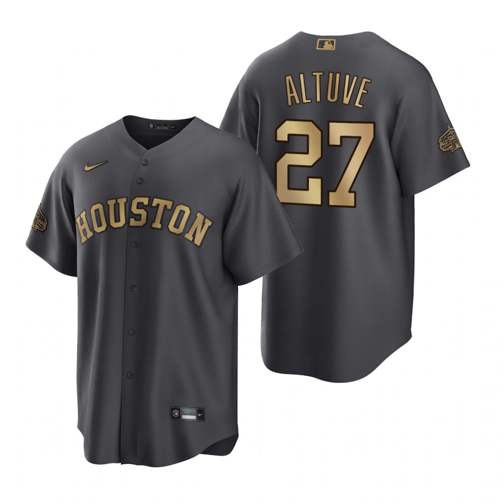 Houston Astros Jose Altuve Charcoal 2022 MLB All-Star Game Replica Jersey Houston Astros Jose Altuve Charcoal 2022 MLB All-Star Game Replica Jersey