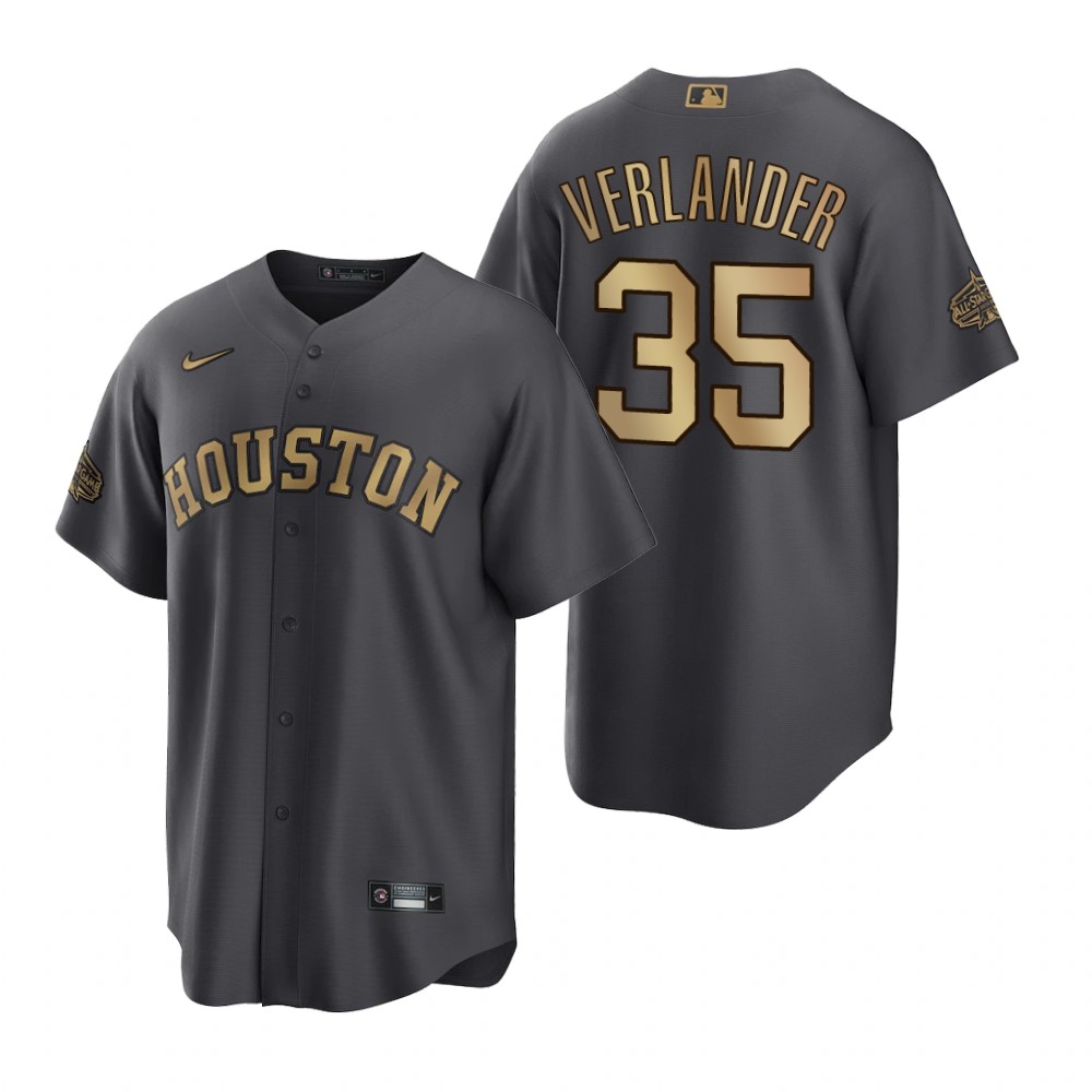 Houston Astros Justin Verlander Charcoal 2022 MLB All-Star Game Replica Jersey Houston Astros Justin Verlander Charcoal 2022 MLB All-Star Game Replica Jersey