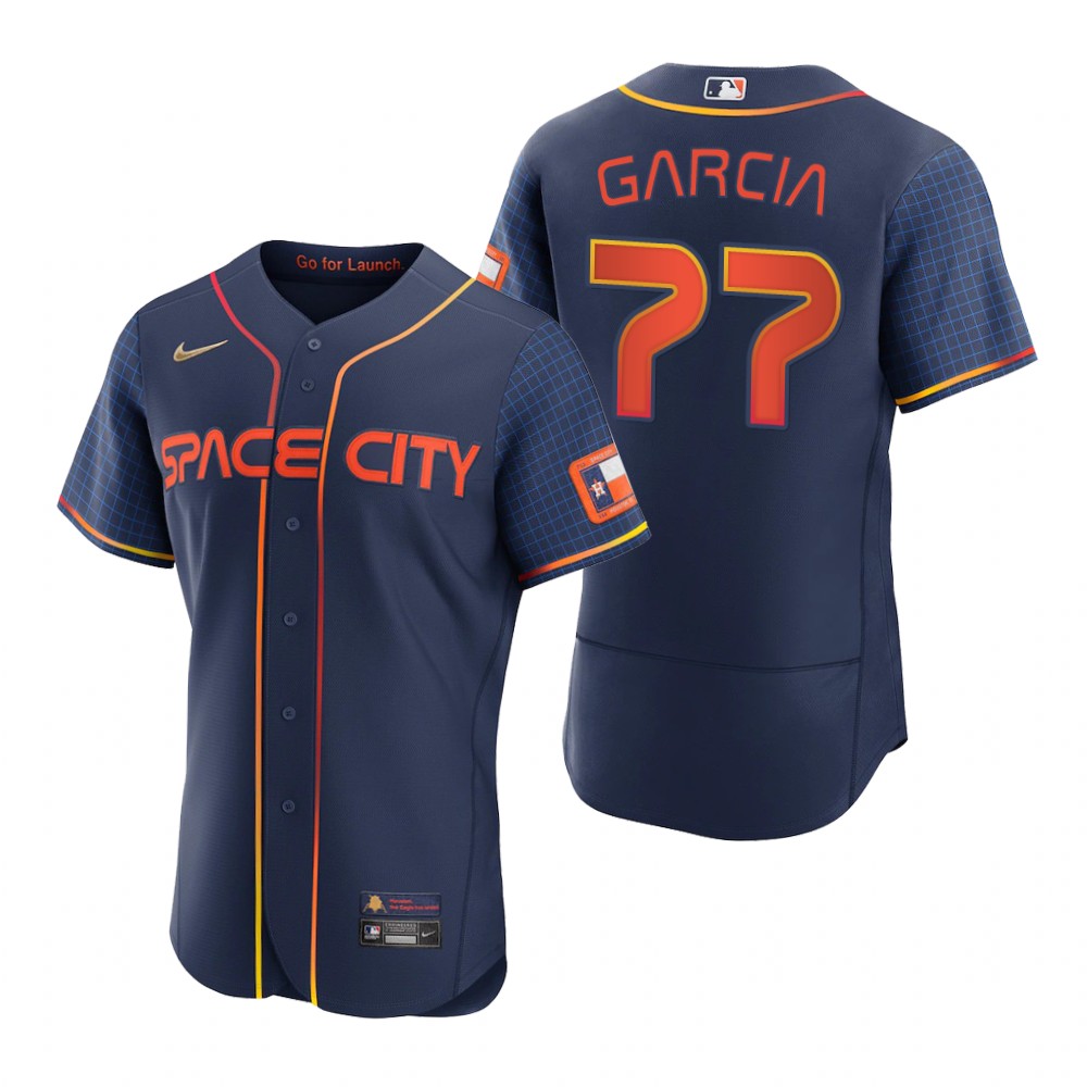 Men's Houston Astros Luis Garcia Navy 2022 City Connect Authentic Jersey