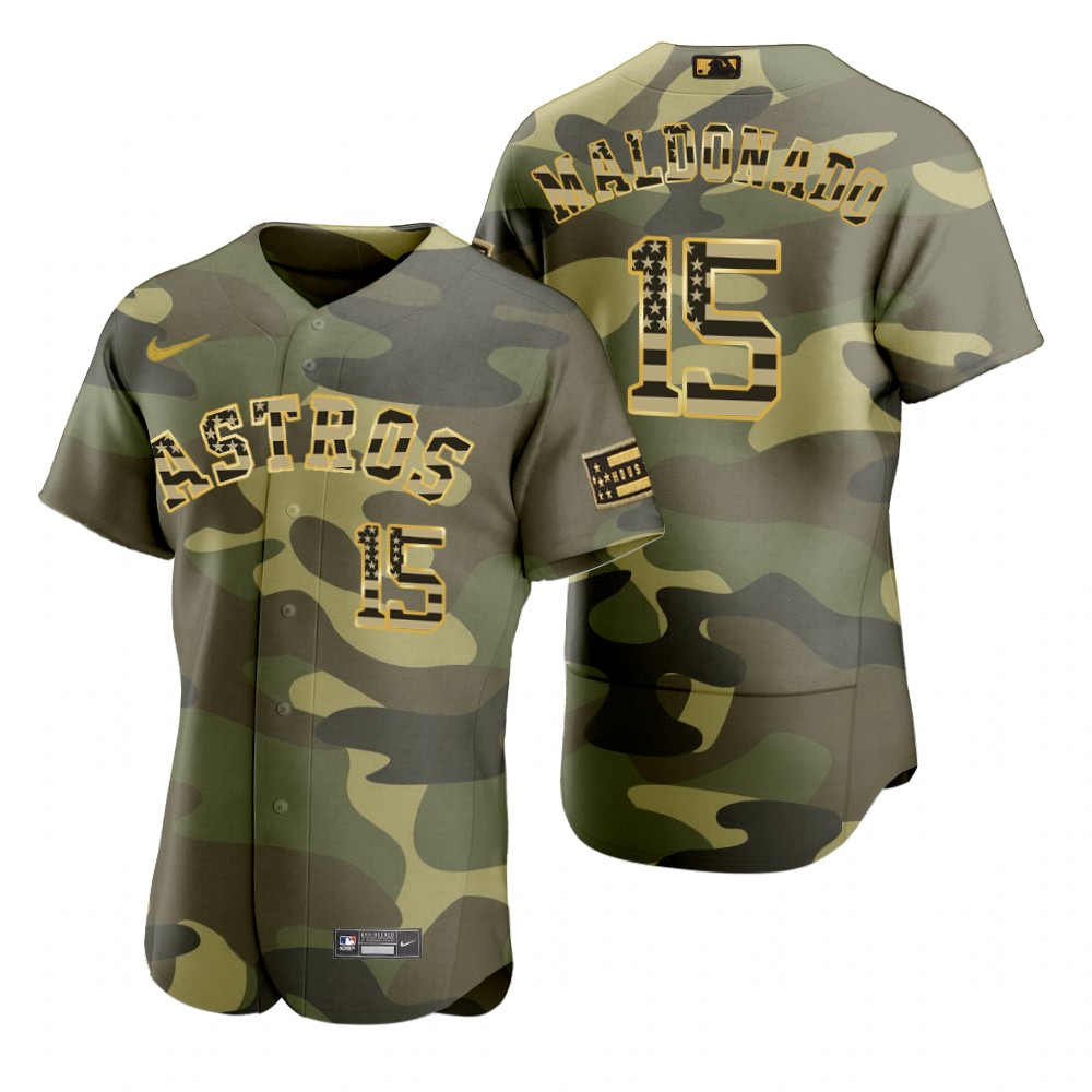 Houston Astros Martin Maldonado Camo Authentic 2022 Armed Forces Day Jersey