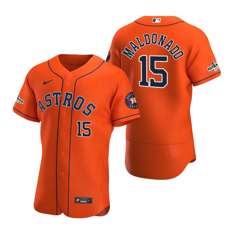 Houston Astros Martin Maldonado Orange 2022 Postseason Authentic Jersey