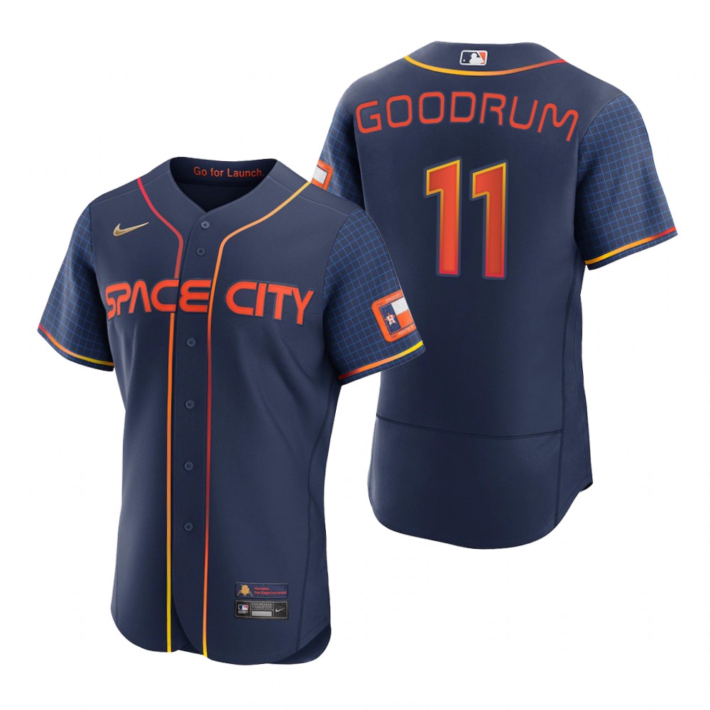Men's Houston Astros Niko Goodrum Navy 2022 City Connect Authentic Jersey Men's Houston Astros Niko Goodrum Navy 2022 City Connect Authentic Jersey