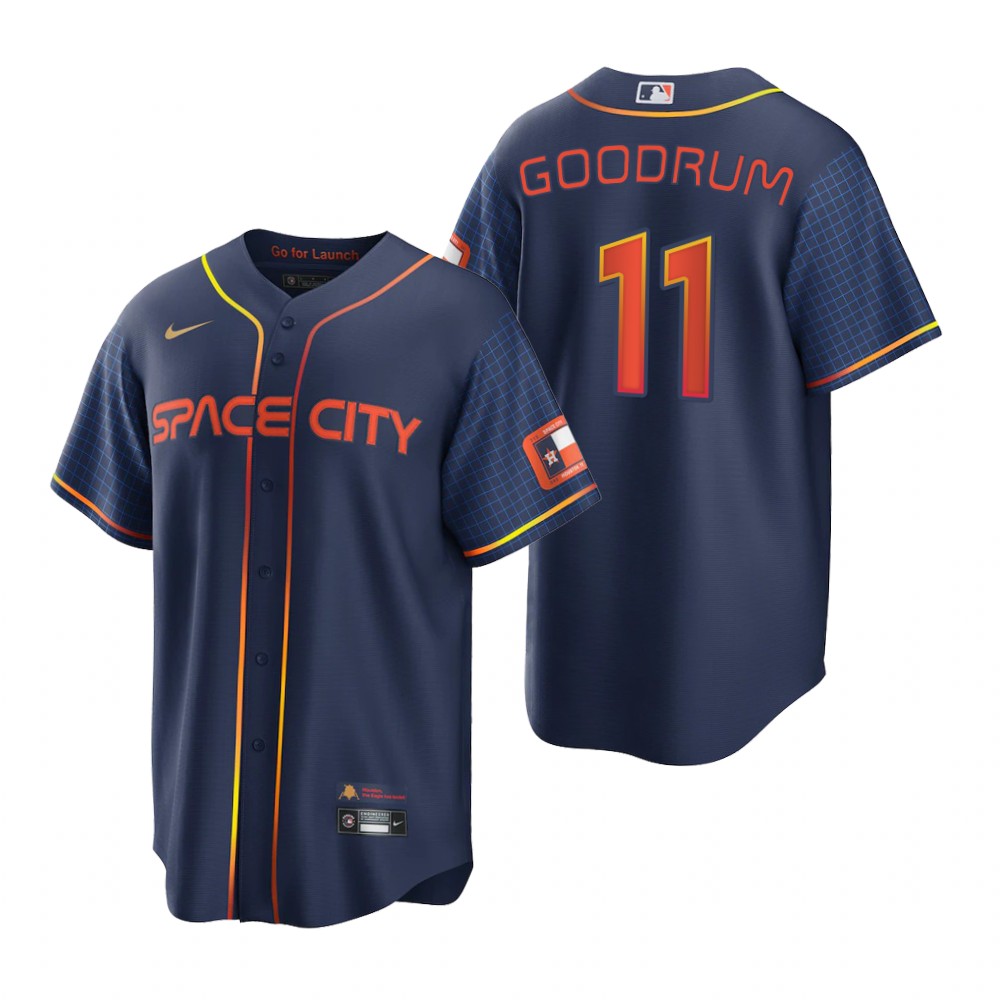 Houston Astros Niko Goodrum Navy 2022 City Connect Replica Jersey Houston Astros Niko Goodrum Navy 2022 City Connect Replica Jersey