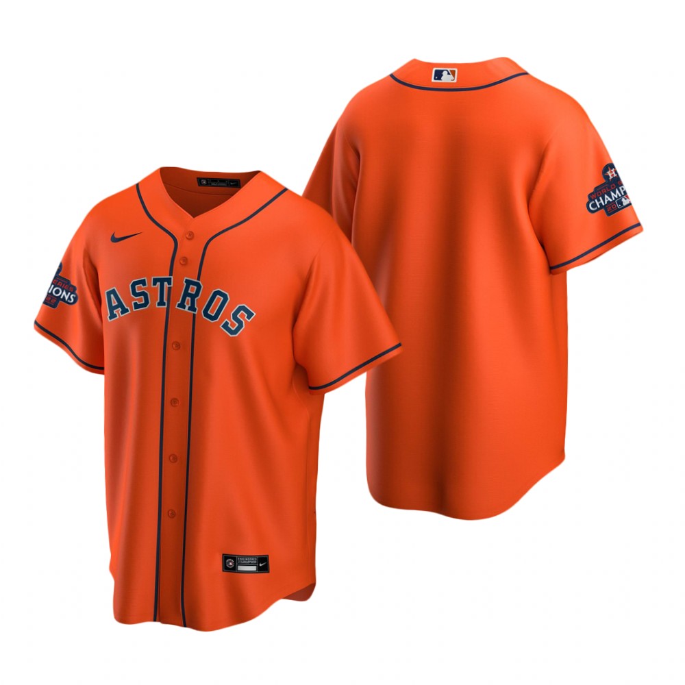 Men's Houston Astros Orange 2022 World Series Champions Replica Jersey Men's Houston Astros Orange 2022 World Series Champions Replica Jersey