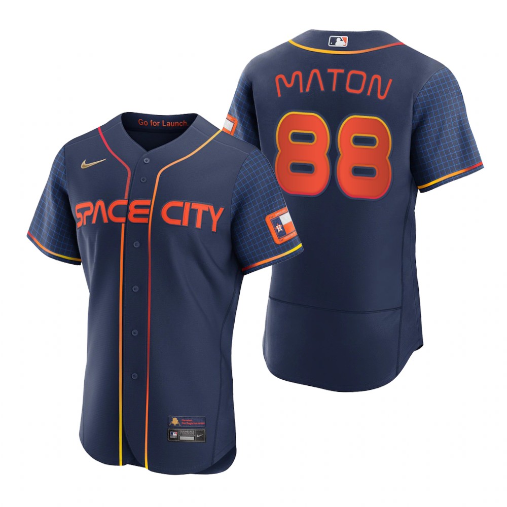 Men's Houston Astros Phil Maton Navy 2022 City Connect Authentic Jersey Men's Houston Astros Phil Maton Navy 2022 City Connect Authentic Jersey