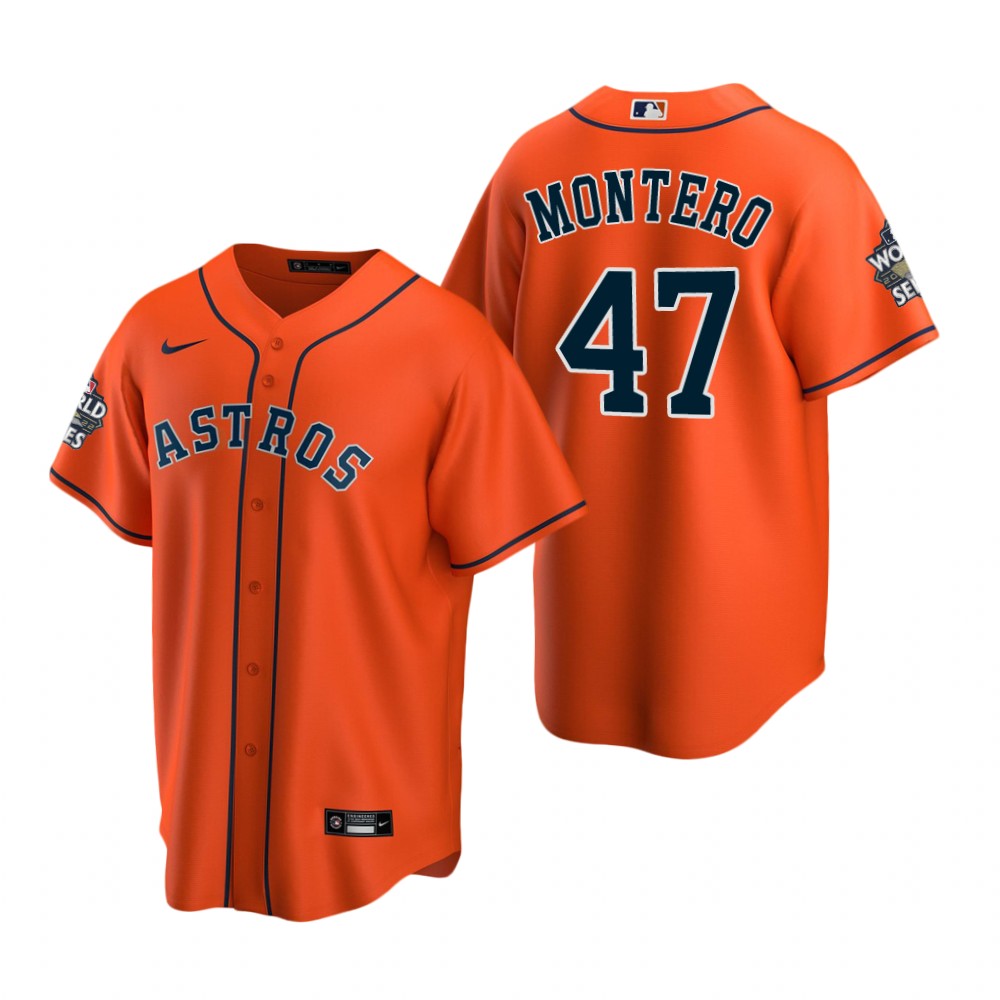 Houston Astros Rafael Montero Orange 2022 World Series Replica Jersey Houston Astros Rafael Montero Orange 2022 World Series Replica Jersey