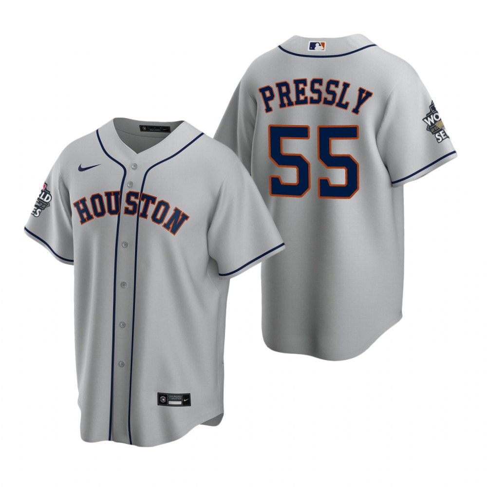 Men's Houston Astros Ryan Pressly Gray 2022 World Series Replica Jersey