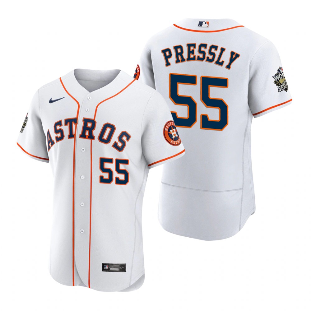 Houston Astros Ryan Pressly White 2022 World Series Authentic Jersey