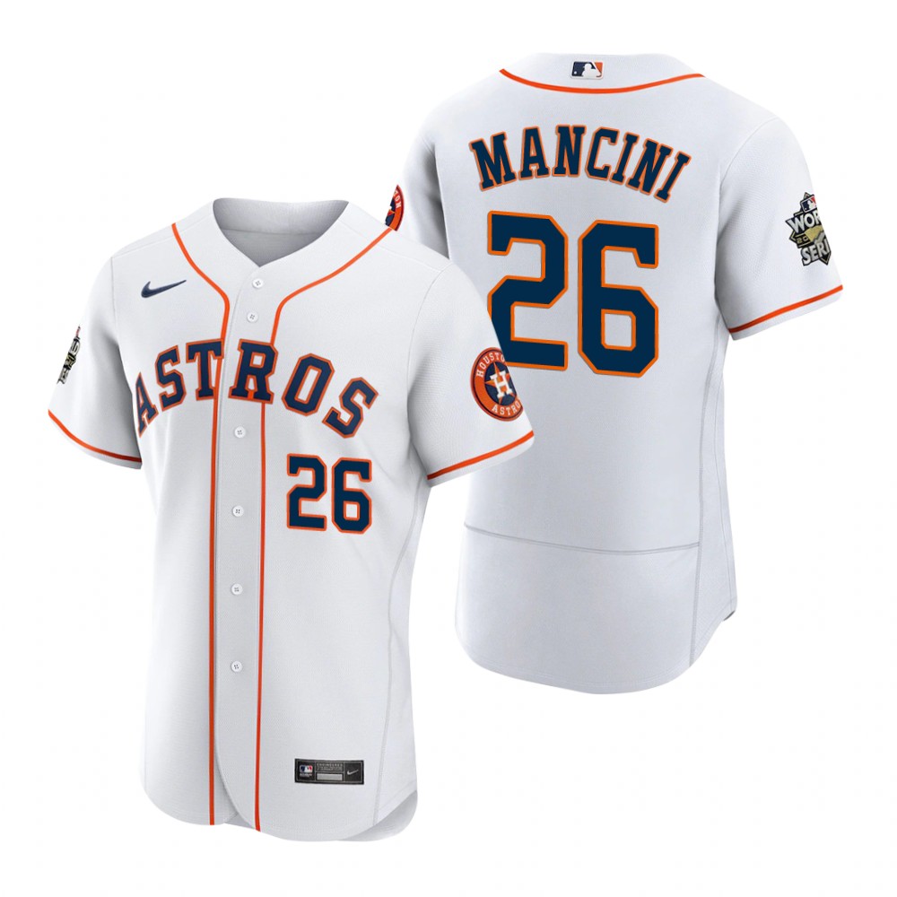 Houston Astros Trey Mancini White 2022 World Series Authentic Jersey Houston Astros Trey Mancini White 2022 World Series Authentic Jersey