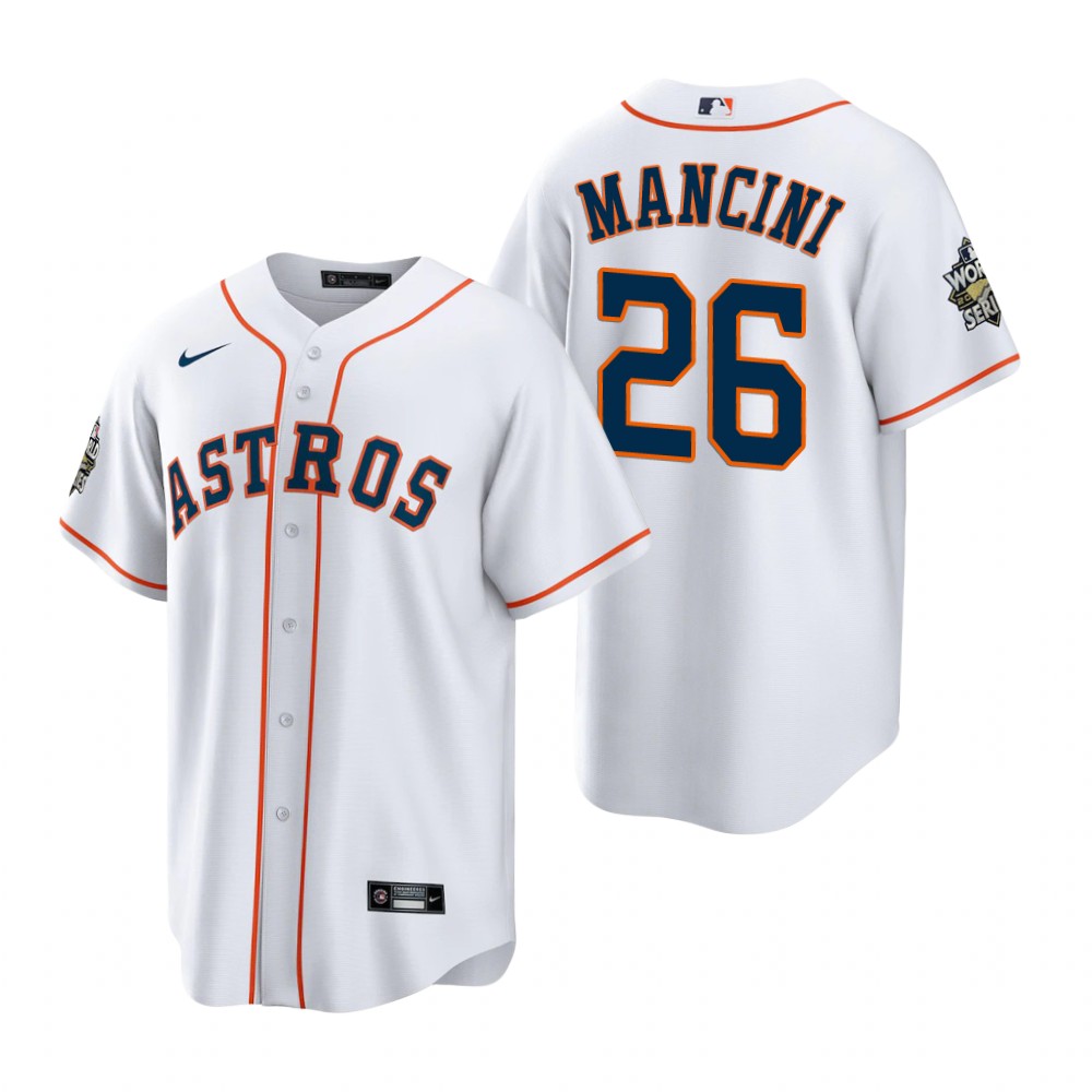 Houston Astros Trey Mancini White 2022 World Series Replica Jersey Houston Astros Trey Mancini White 2022 World Series Replica Jersey