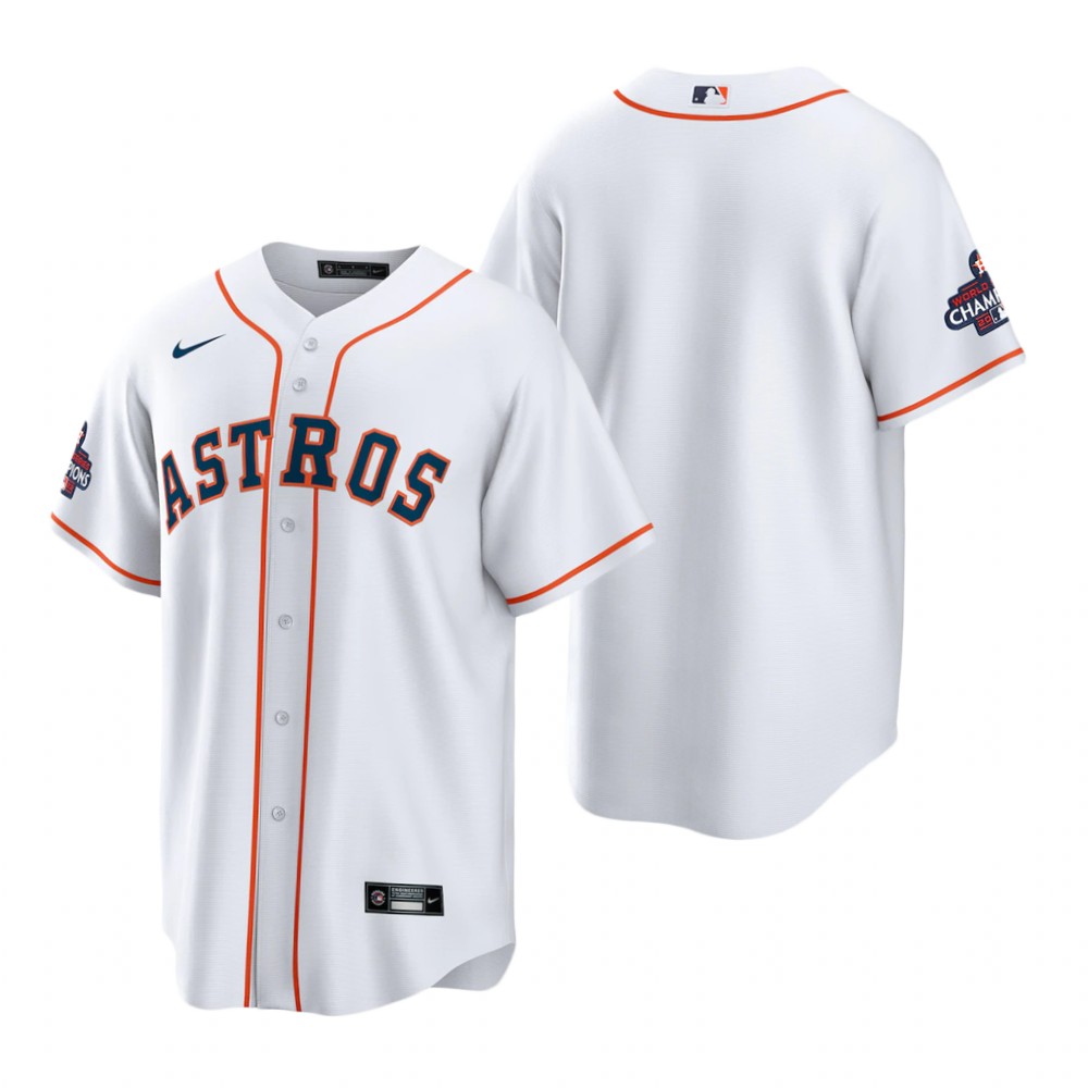 Men's Houston Astros White 2022 World Series Champions Home Replica Jersey Men's Houston Astros White 2022 World Series Champions Home Replica Jersey