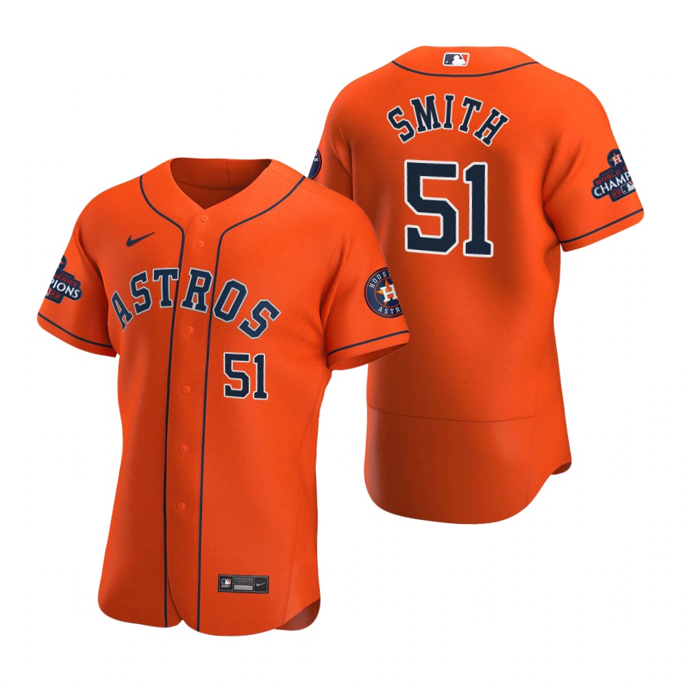 Houston Astros Will Smith Orange 2022 World Series Champions Authentic Jersey Houston Astros Will Smith Orange 2022 World Series Champions Authentic Jersey