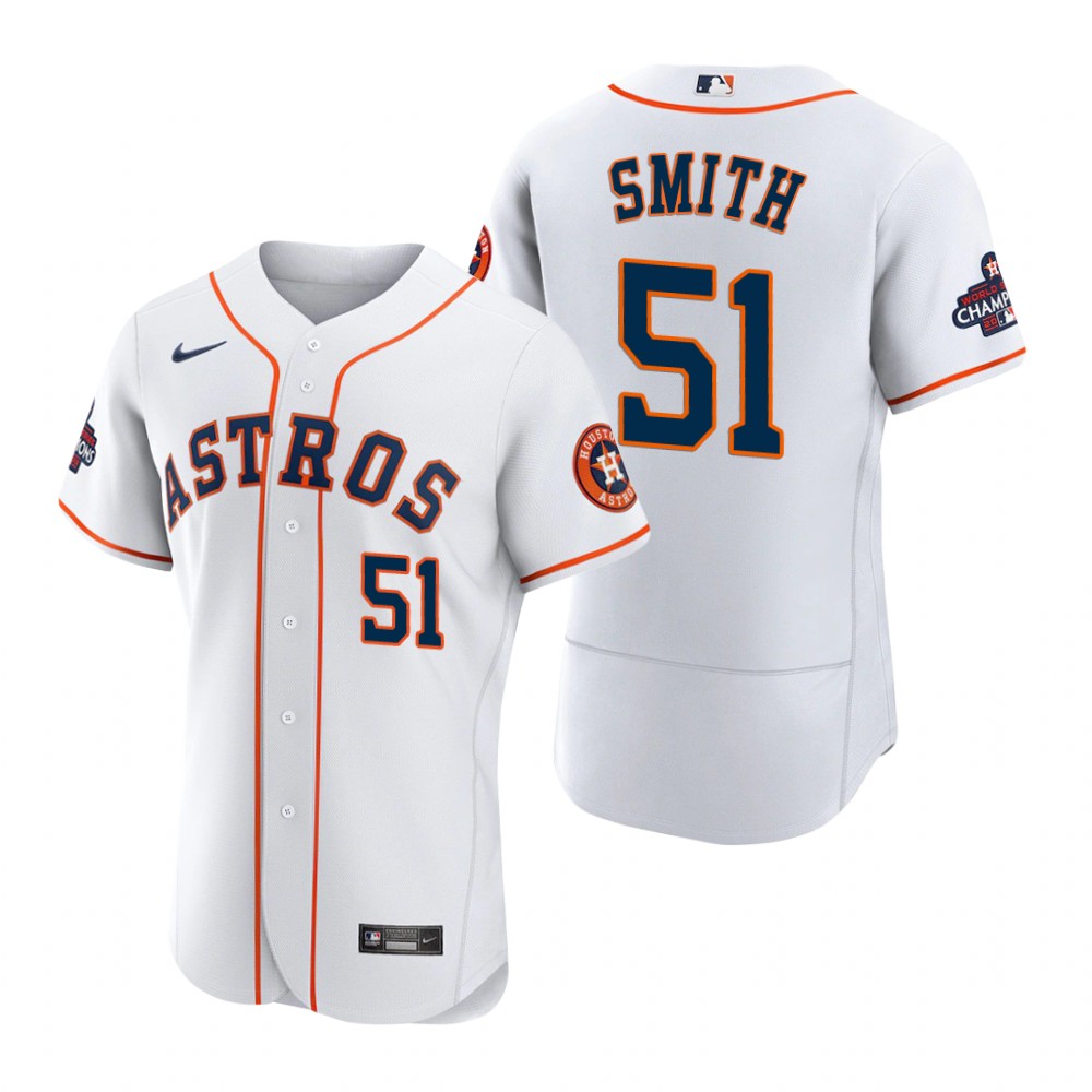 Houston Astros Will Smith White 2022 World Series Champions Authentic Jersey Houston Astros Will Smith White 2022 World Series Champions Authentic Jersey