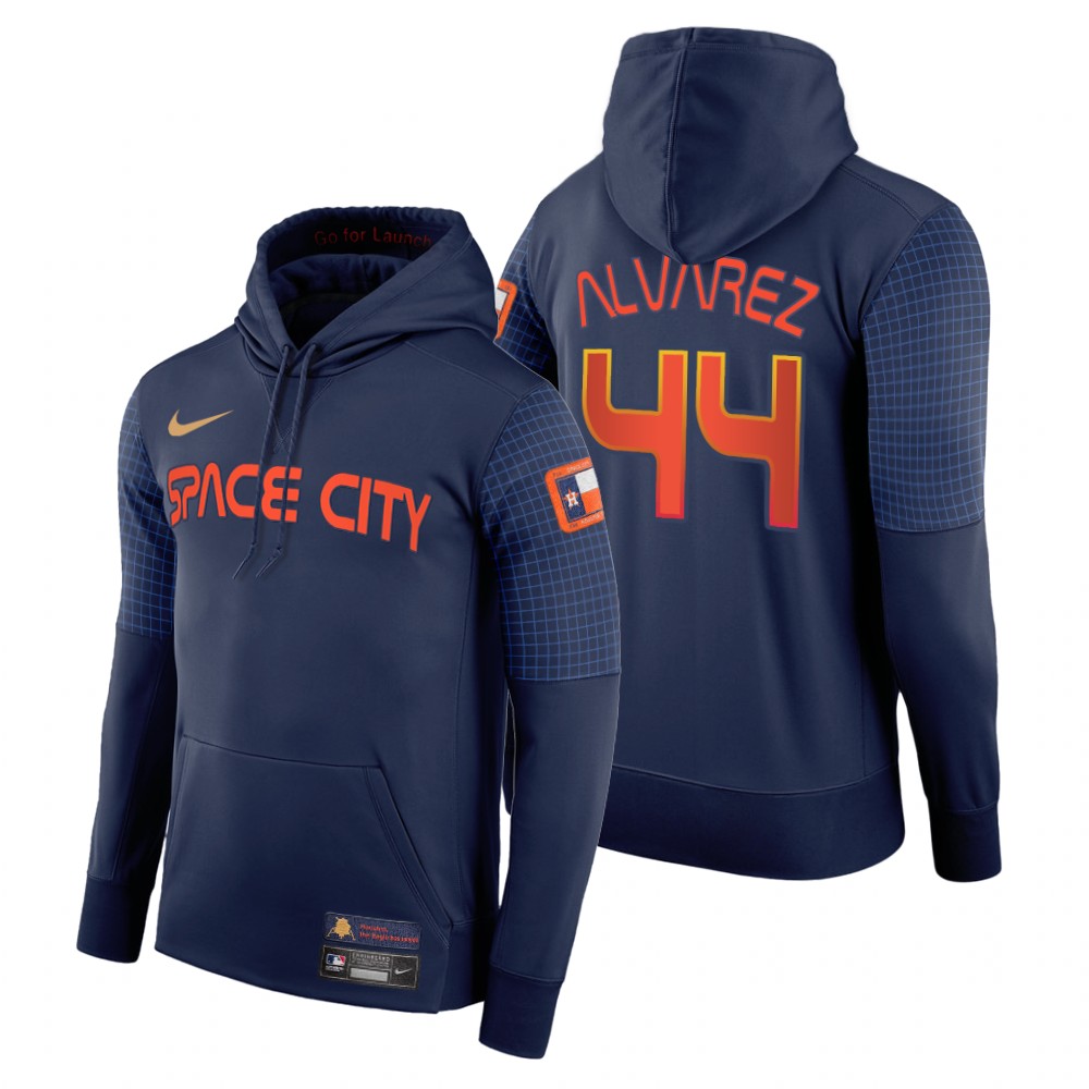 Houston Astros Yordan Alvarez Navy 2022 City Connect Pullover Hoodie