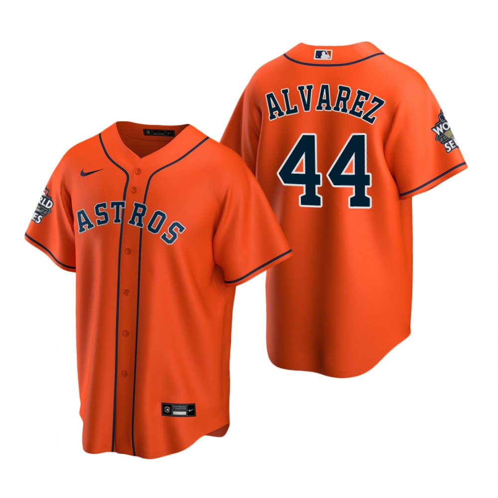 Houston Astros Yordan Alvarez Orange 2022 World Series Replica Jersey Houston Astros Yordan Alvarez Orange 2022 World Series Replica Jersey